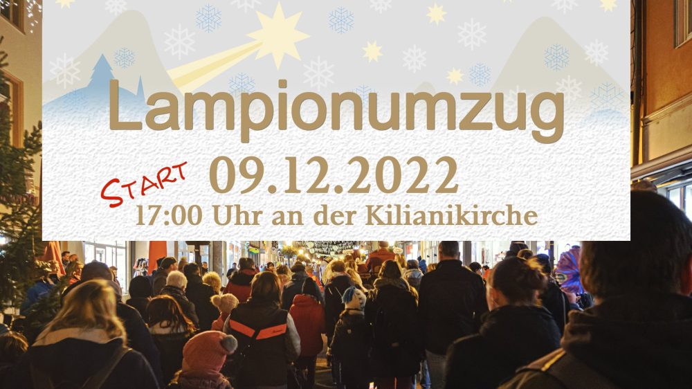 Lampionumzug mit Weihnachtsmann